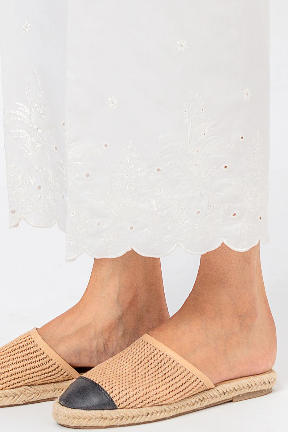 EMBROIDERED STRAIGHT PANTS - Image 2