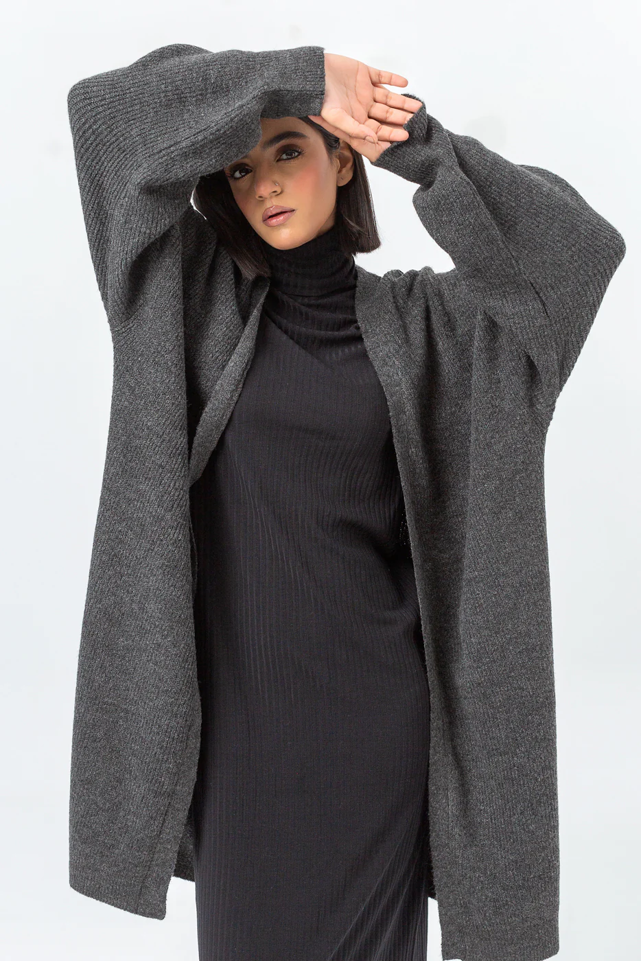 GRAY MELANGE SHRUG - Image 4