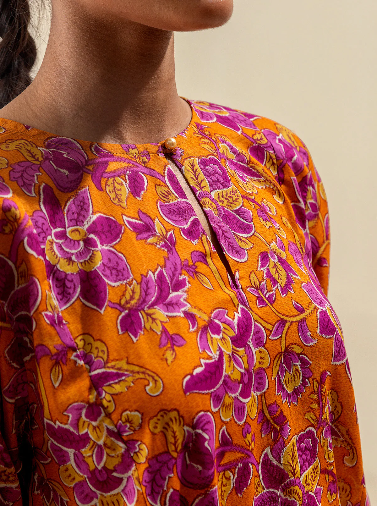 2 PIECE PRINTED SUIT-SUNSET CANDY (UNSTITCHED) - Image 2