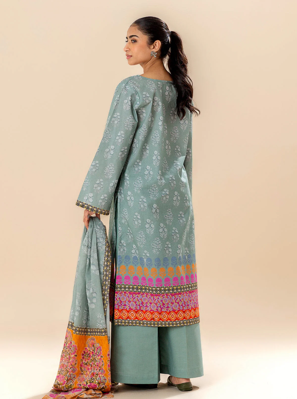 2 PIECE PRINTED LAWN -SLATE VERVE (UNSTITCHED) - Image 4