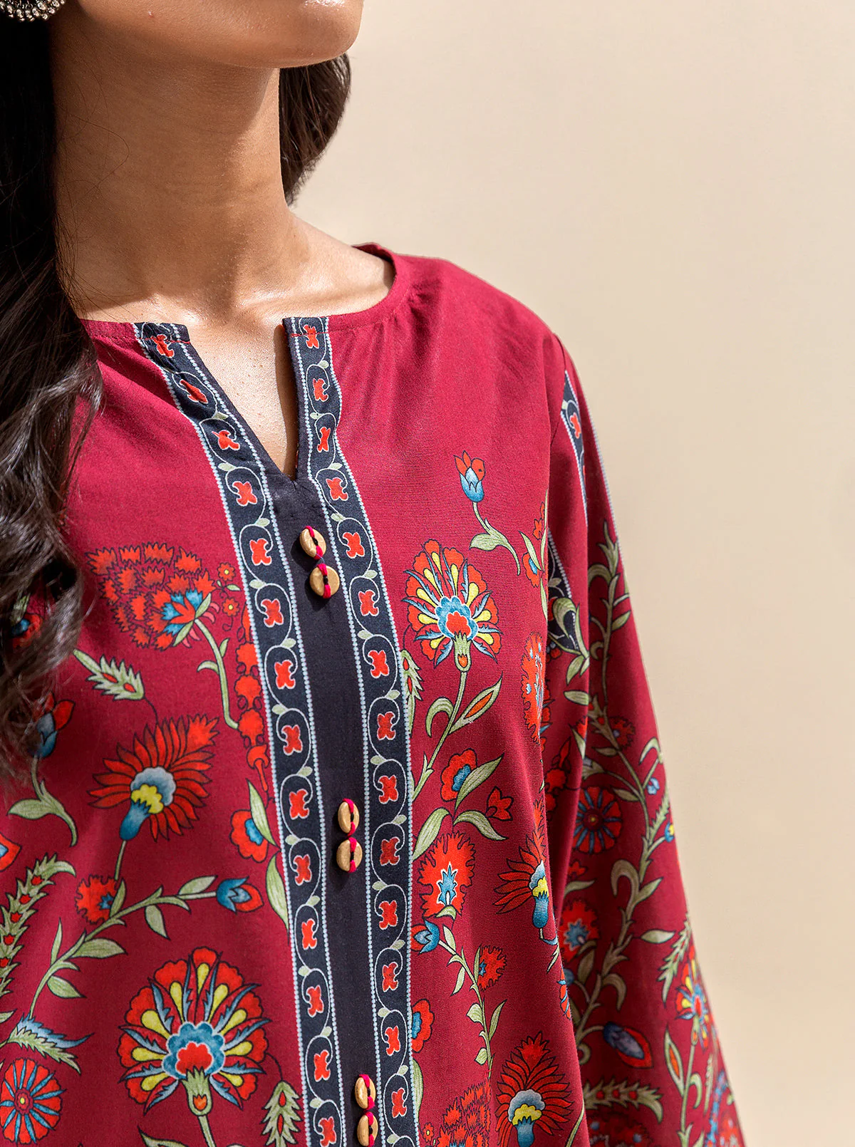 2 PIECE PRINTED LAWN SUIT-DAHLIA DRAGON (UNSTITCHED) - Image 5