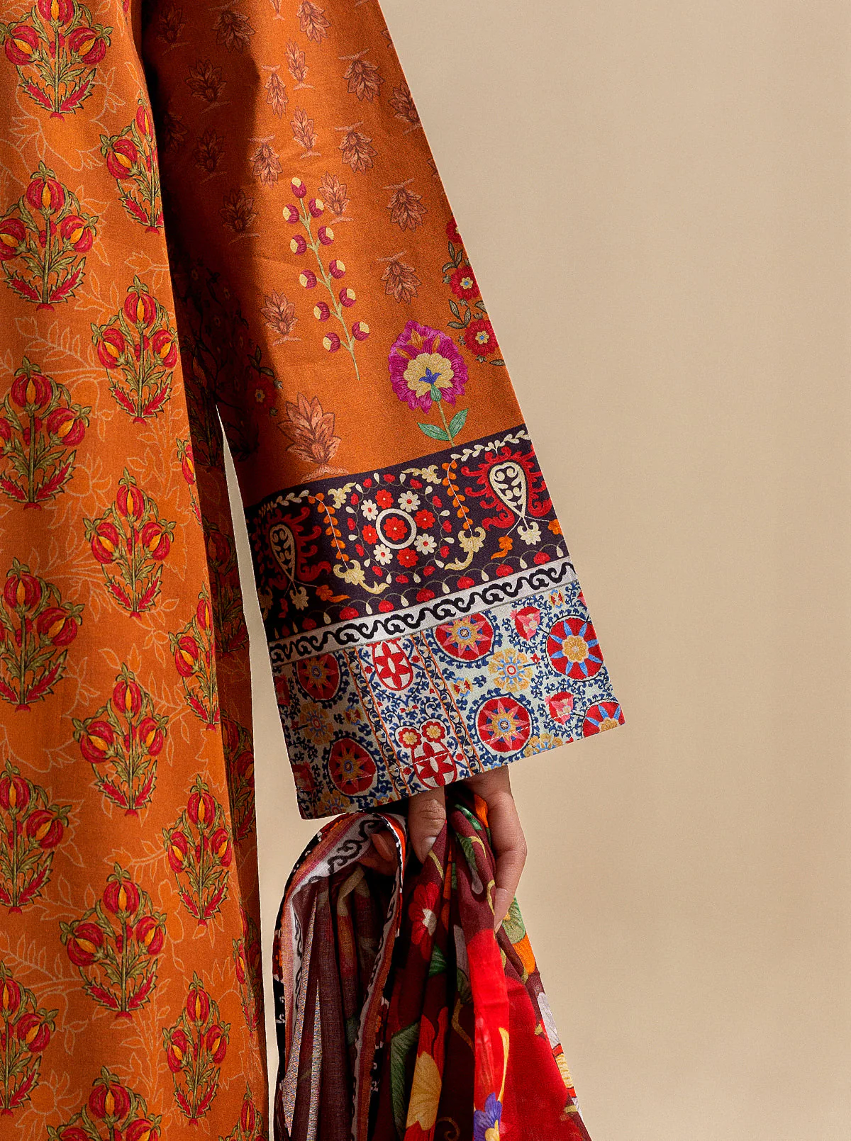 2 PIECE PRINTED LAWN SUIT-ROYAL FACADES (UNSTITCHED) (UNSTITCHED) - Image 6