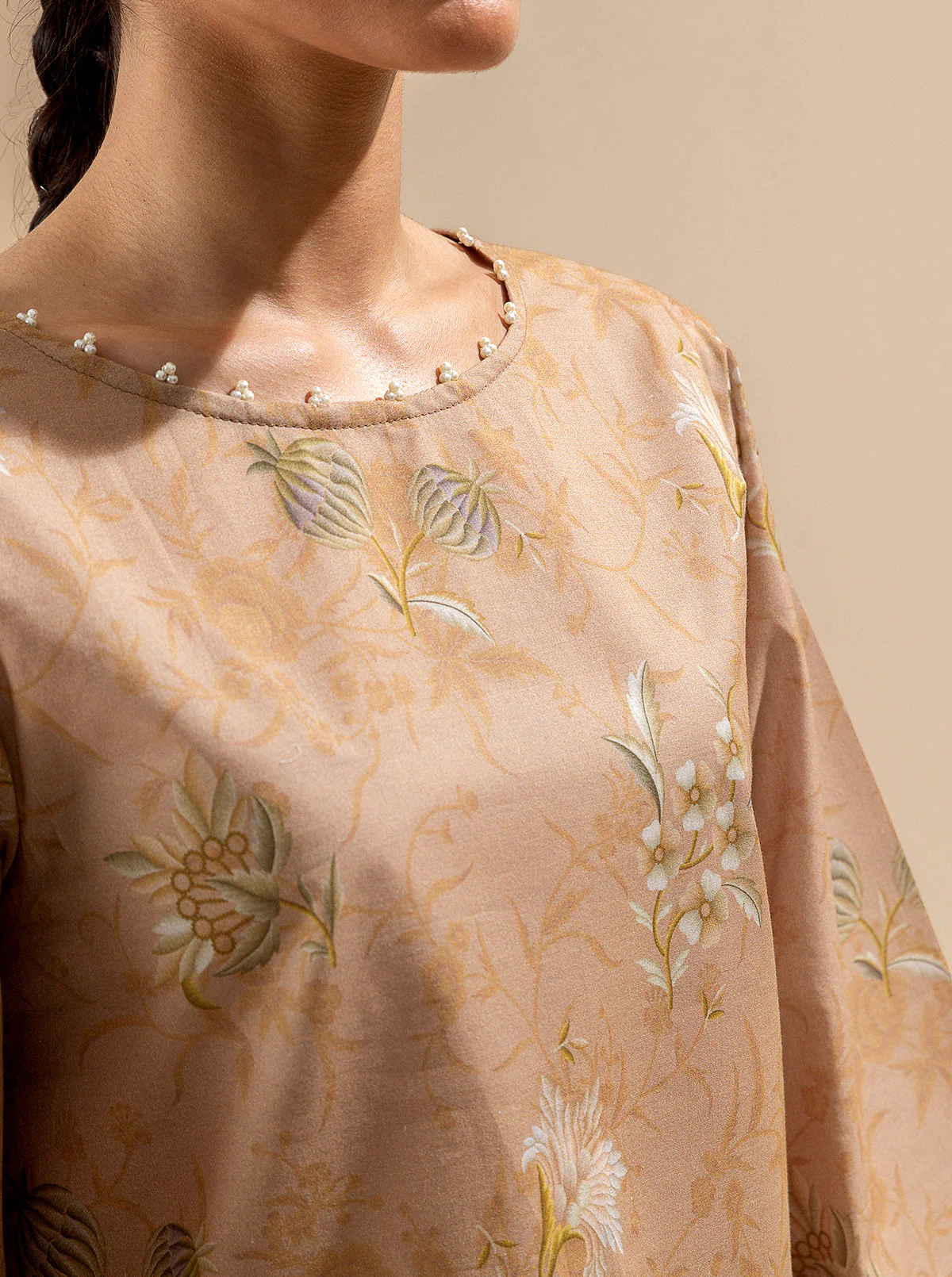 3 PIECE PRINTED LAWN SUIT-GLOWY SUN (UNSTITCHED) - Image 5