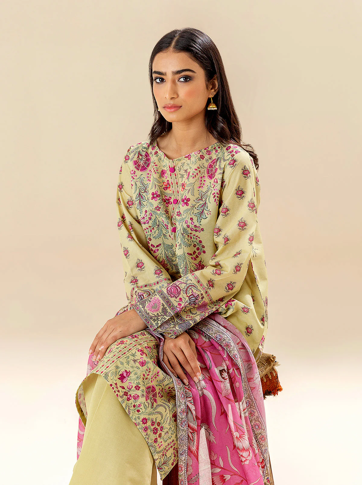 3 PIECE PRINTED LAWN SUIT - BEAUTY GARDEN (UNSTITCHED)