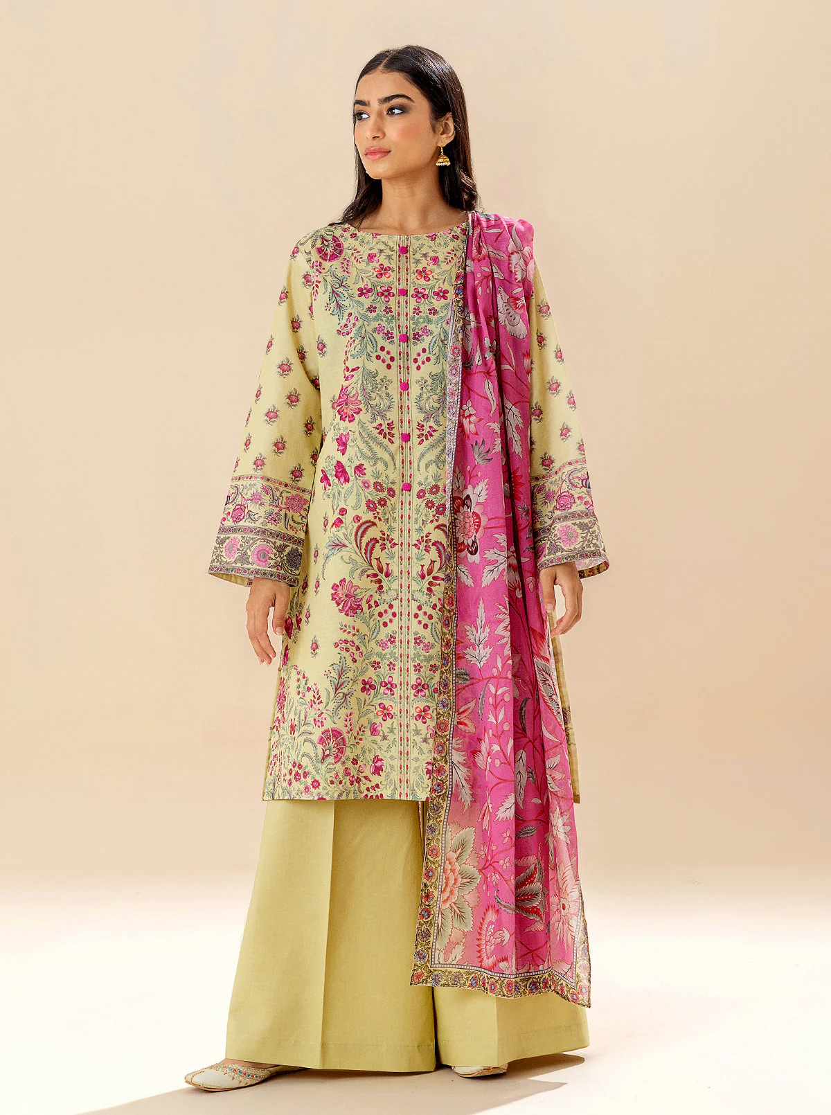 3 PIECE PRINTED LAWN SUIT - BEAUTY GARDEN (UNSTITCHED) - Image 2