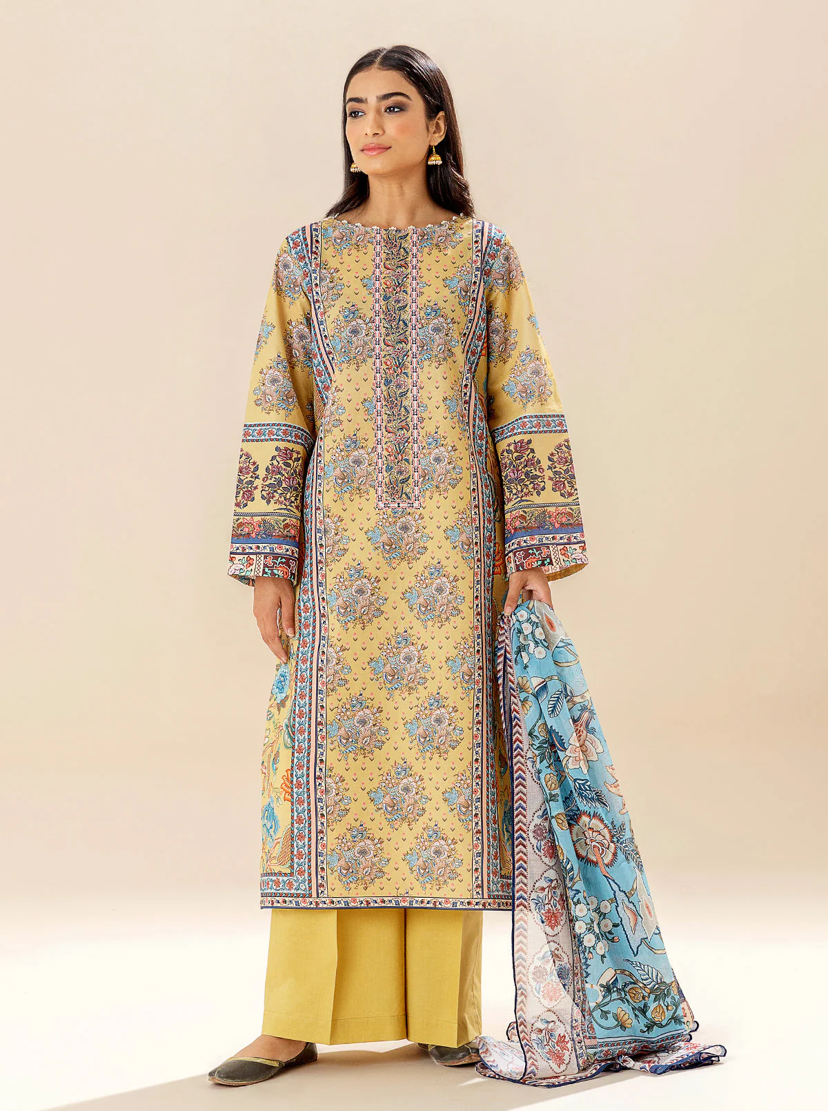 3 PIECE PRINTED LAWN SUIT (UNSTITCHED) - Image 3