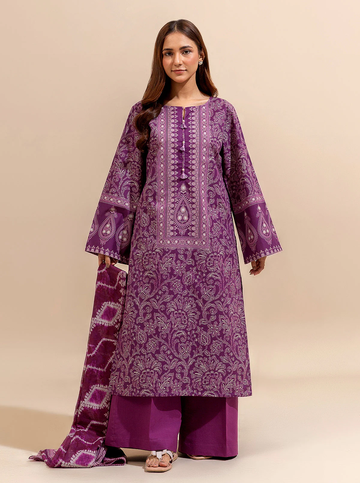 2 PIECE PRINTED LAWN SUIT-MAGIC MALEVOLENCE (UNSTITCHED) - Image 3