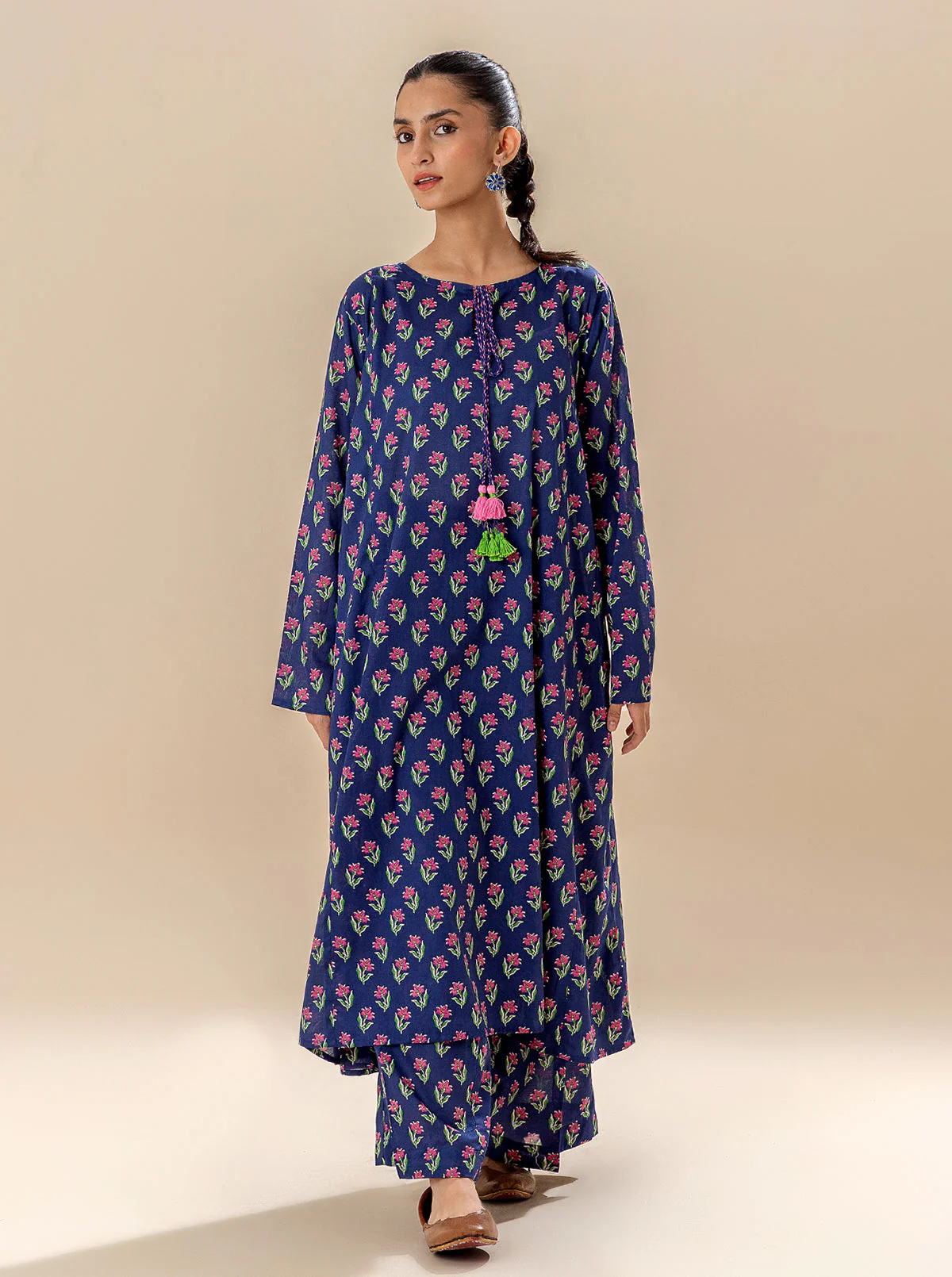 2 PIECE PRINTED LAWN SUIT-SYMPHONY BLUE (UNSTITCHED) (UNSTITCHED) - Image 2