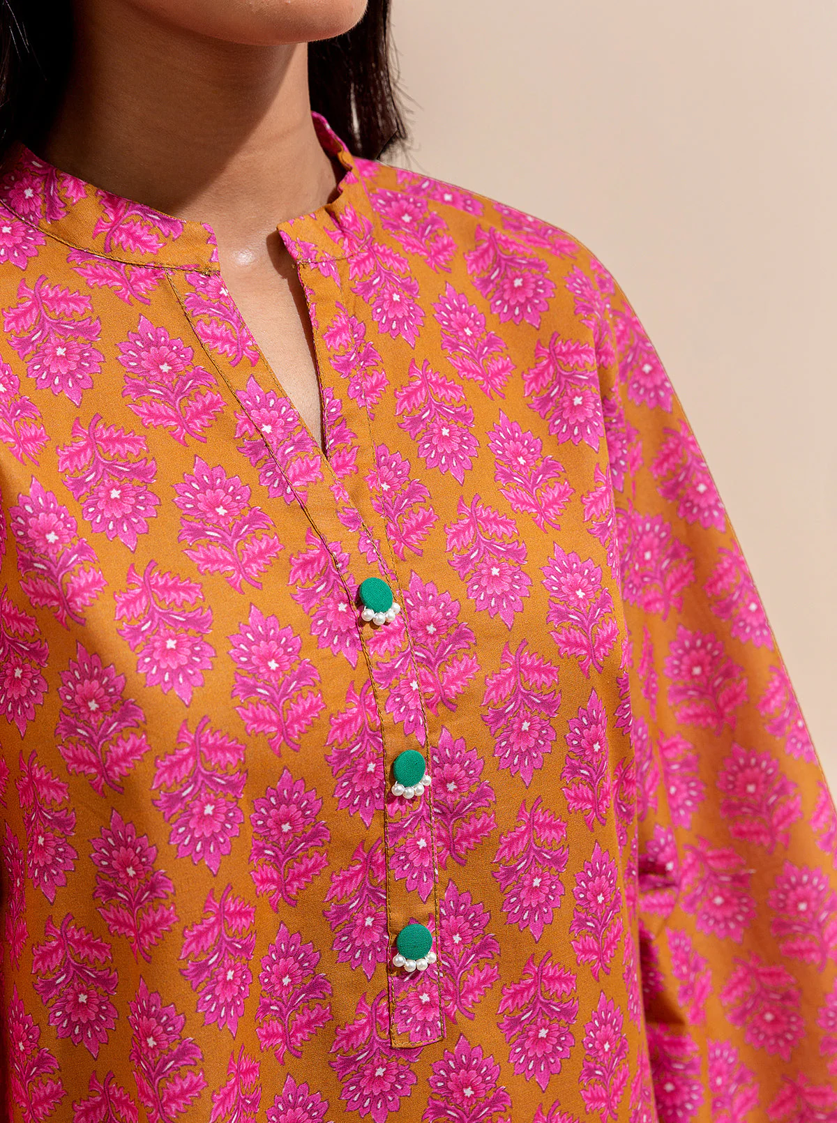 3 PIECE PRINTED LAWN SUIT-TRIBAL VIVID (UNSTITCHED) - Image 5