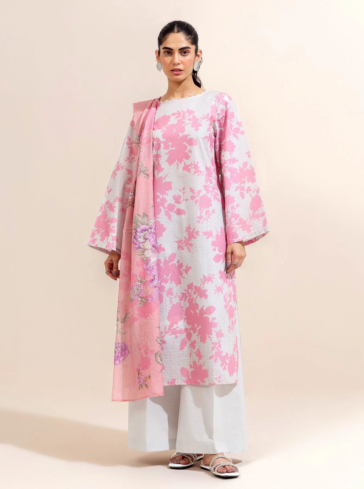 3 PIECE PRINTED LAWN-BLUSH BLOSSOM (UNSTITCHED) - Image 4