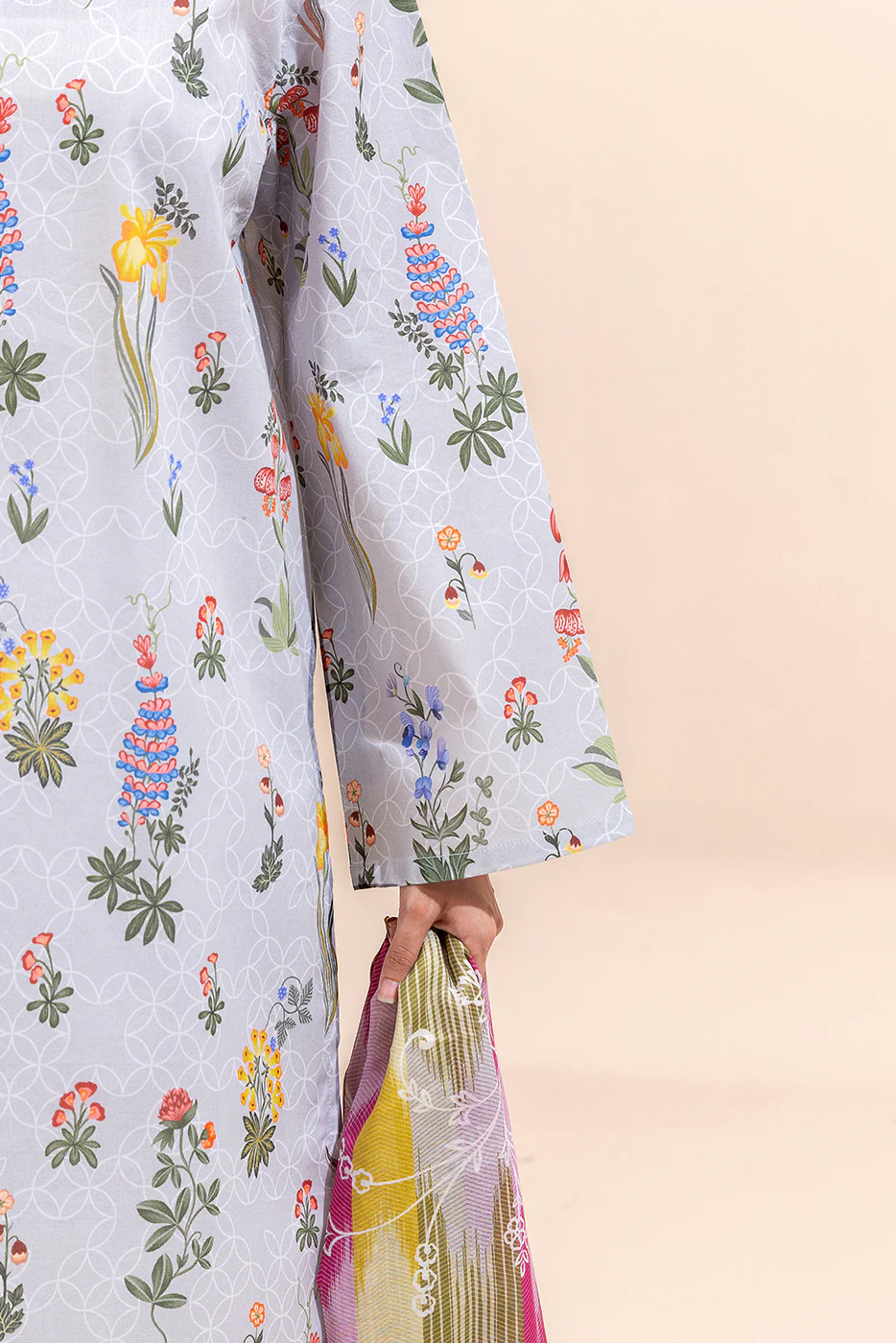 2 PIECE PRINTED LAWN SUIT-MARIGOLD MAGIC (UNSTITCHED) - Image 6