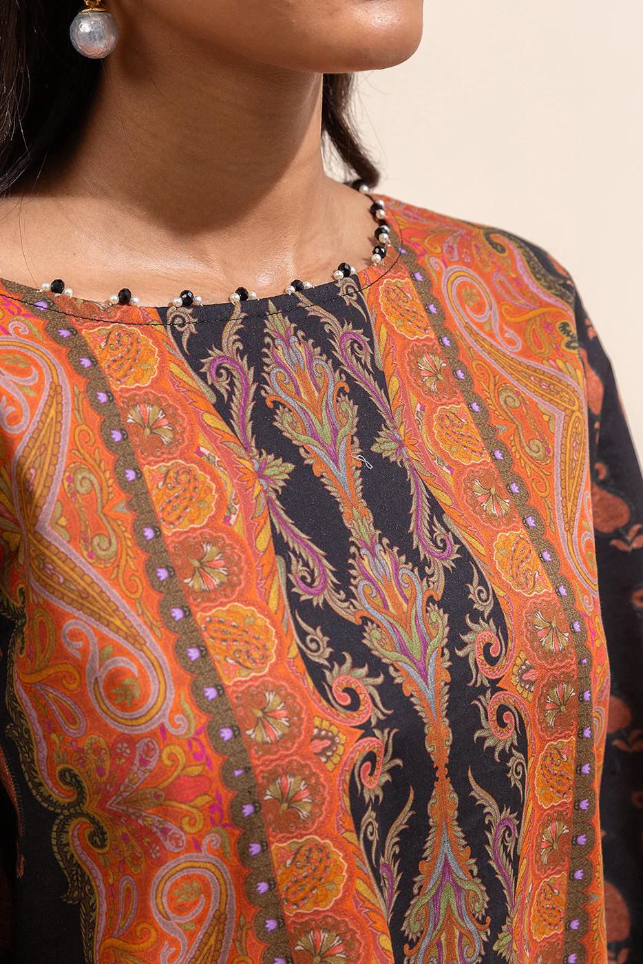 3 PIECE PRINTED LAWN SUIT-MYSTIQUE SUNSET (UNSTITCHED) - Image 3