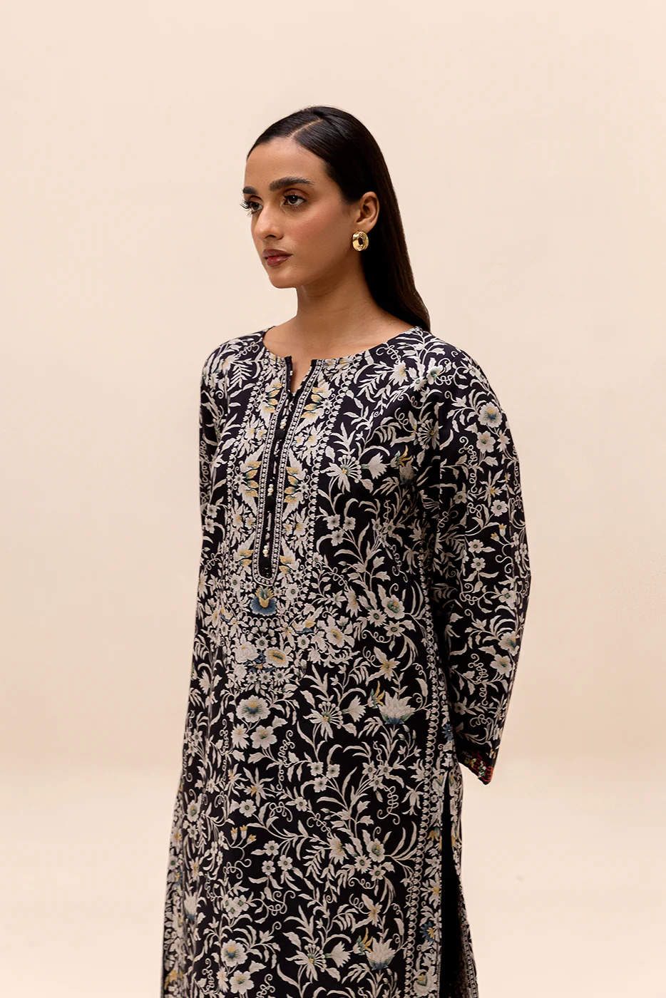 2 PIECE PRINTED LAWN SUIT-MYSTERY NIGHT (UNSTITCHED) - Image 5