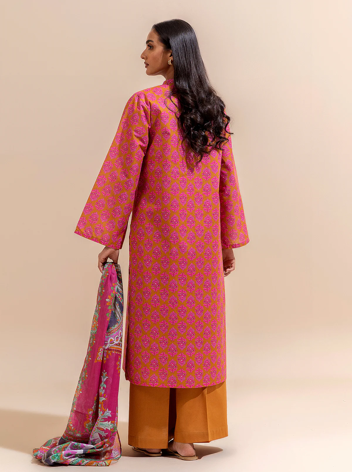 2 PIECE PRINTED LAWN SUIT-TRIBAL VIVID (UNSTITCHED) - Image 4