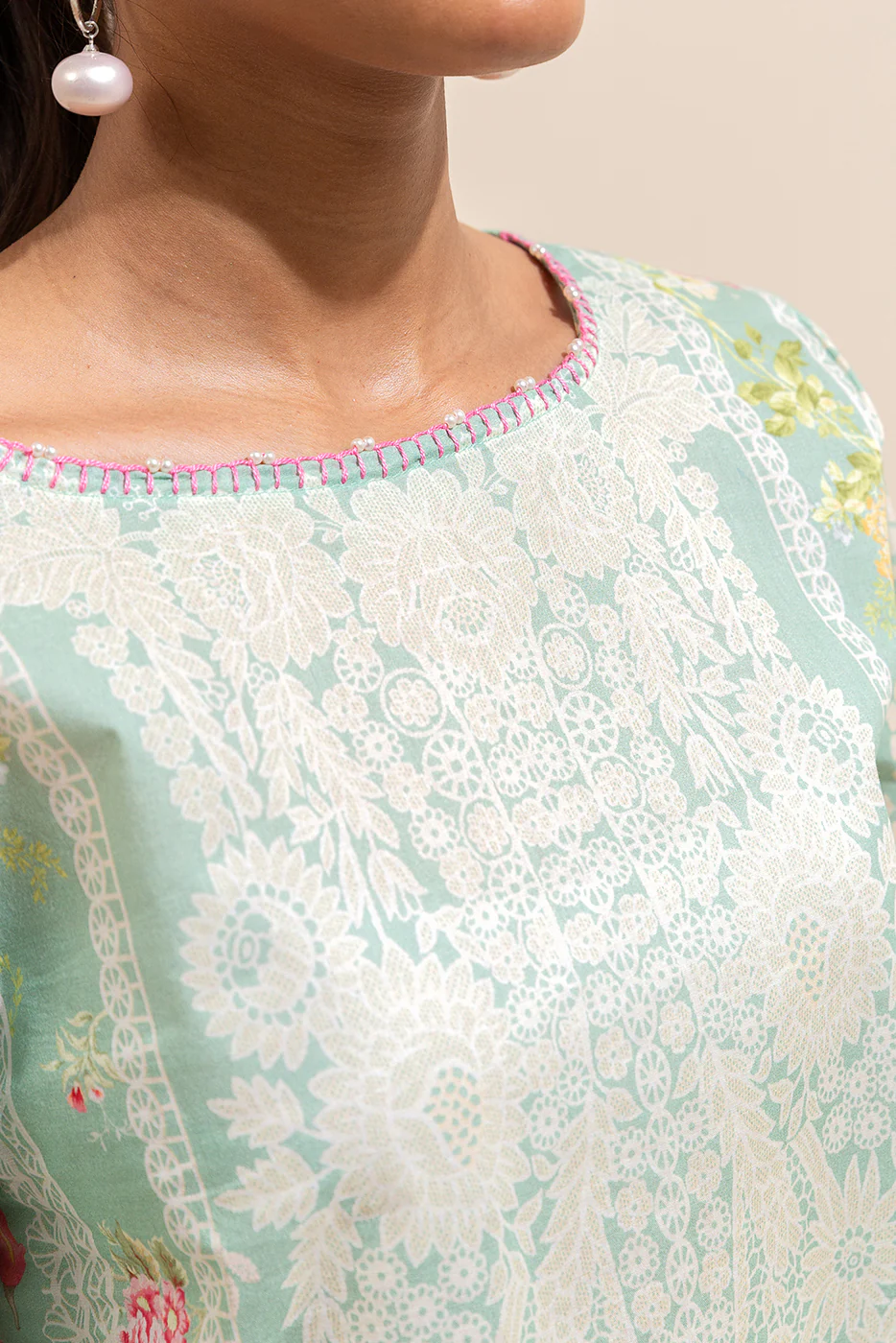 2 PIECE PRINTED LAWN SUIT-LAUREL LIGHT (UNSTITCHED) - Image 3