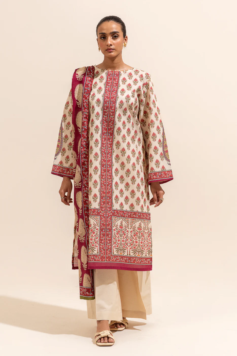 2 PIECE PRINTED LAWN SUIT-TIMELESS TRANCE (UNSTITCHED) - Image 2