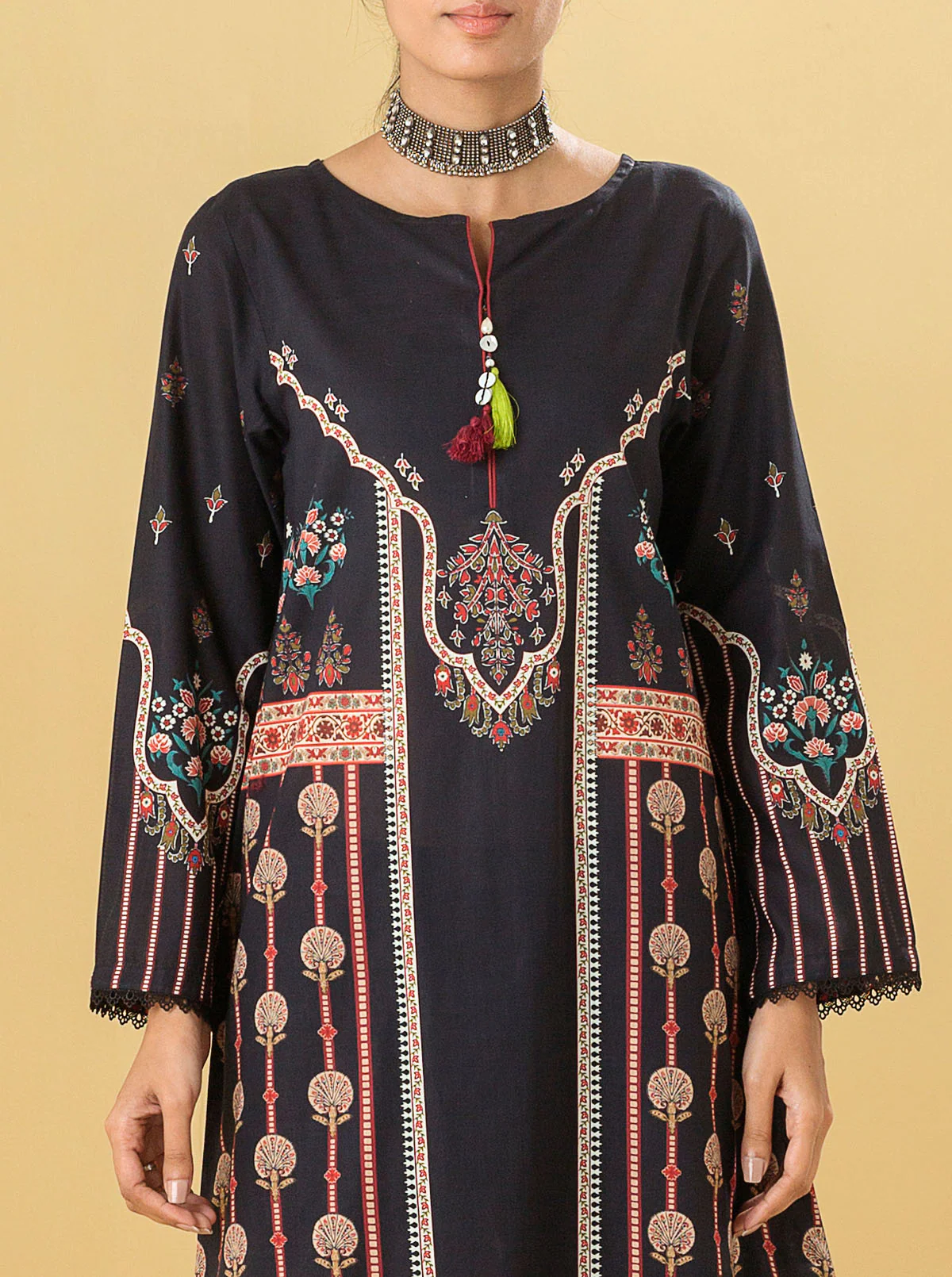 1 PIECE - PRINTED LAWN SHIRT - ETHEREAL BEAUTY - Image 2