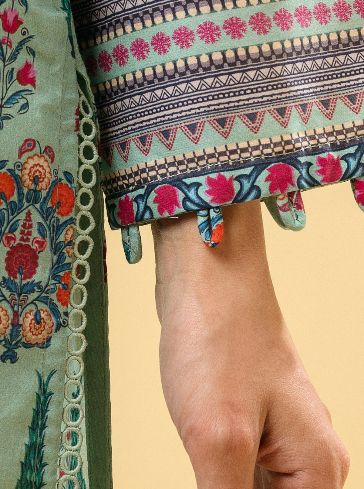 1 PIECE - PRINTED LAWN SHIRT - JEWEL GLEAM - Image 4