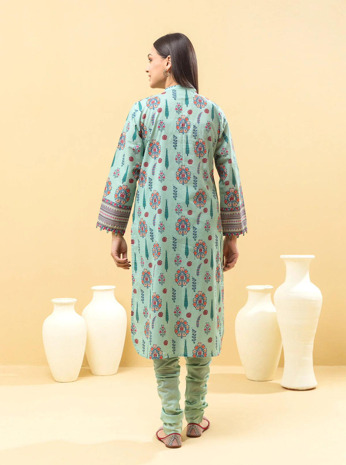 1 PIECE - PRINTED LAWN SHIRT - JEWEL GLEAM - Image 5