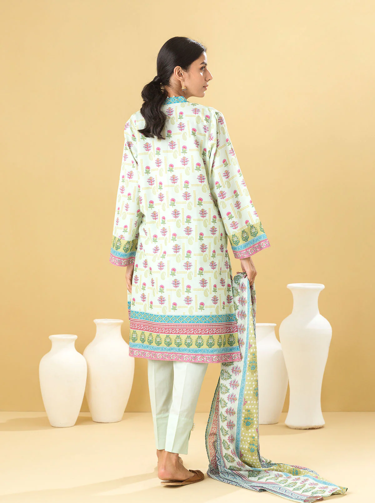 2 PIECE - PRINTED LAWN SUIT - MISTY HINT - Image 6