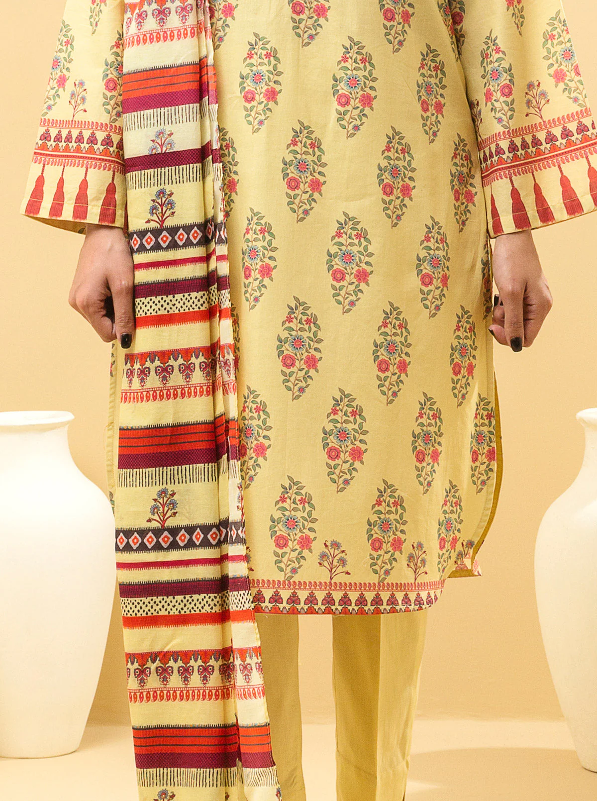 2 PIECE - PRINTED LAWN SUIT - BLOOMING OBSESSION - Image 2