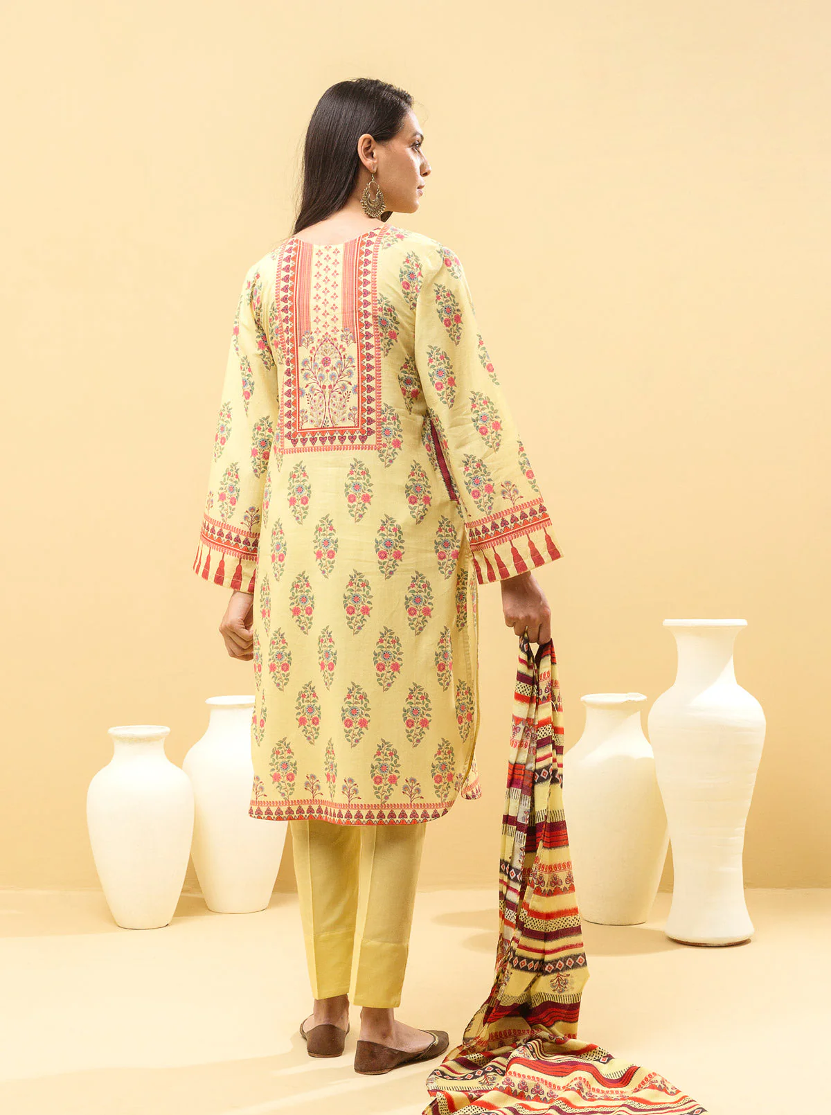 3 PIECE - PRINTED LAWN SUIT - BLOOMING OBSESSION - Image 6