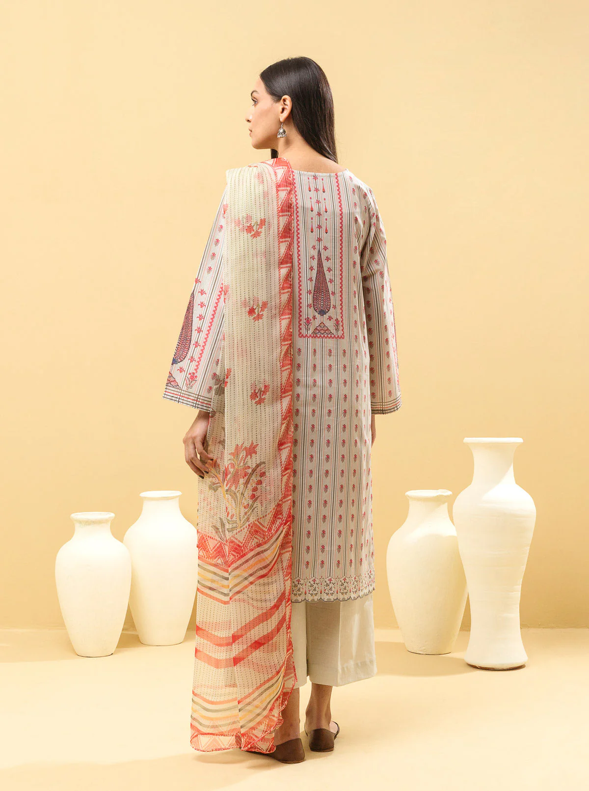 3 PIECE - EMBROIDERED LAWN SUIT - MELLIFLUOUS MELODY - Image 6