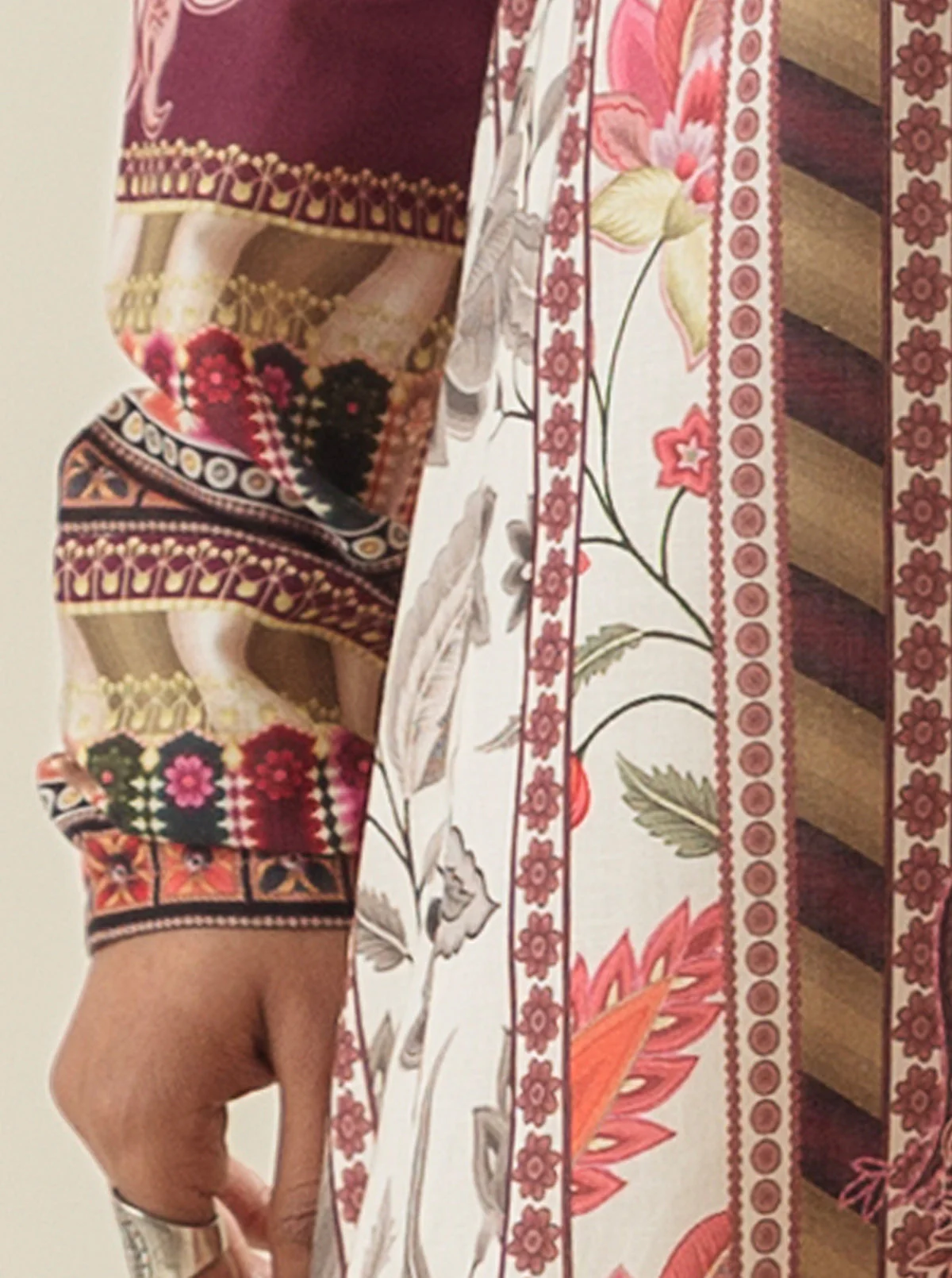 1 PIECE - PRINTED LAWN SHIRT - HARMONIOUS ROOTS - Image 2