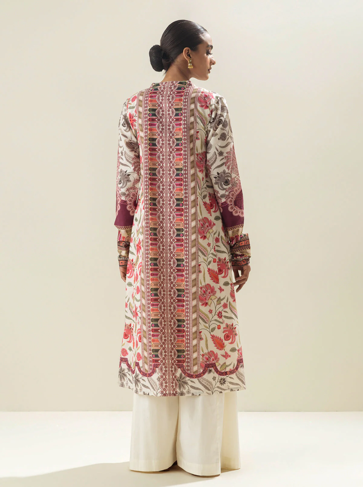 1 PIECE - PRINTED LAWN SHIRT - HARMONIOUS ROOTS - Image 3