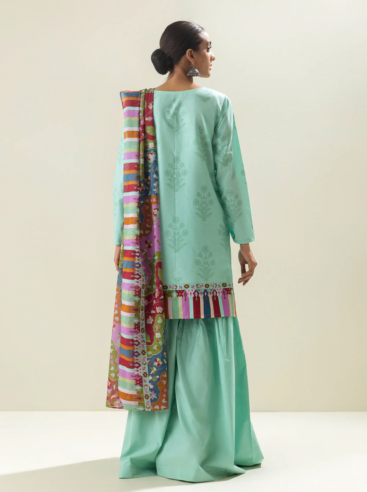 2 PIECE - EMBROIDERED LAWN SUIT - SPRING BREEZE - Image 4