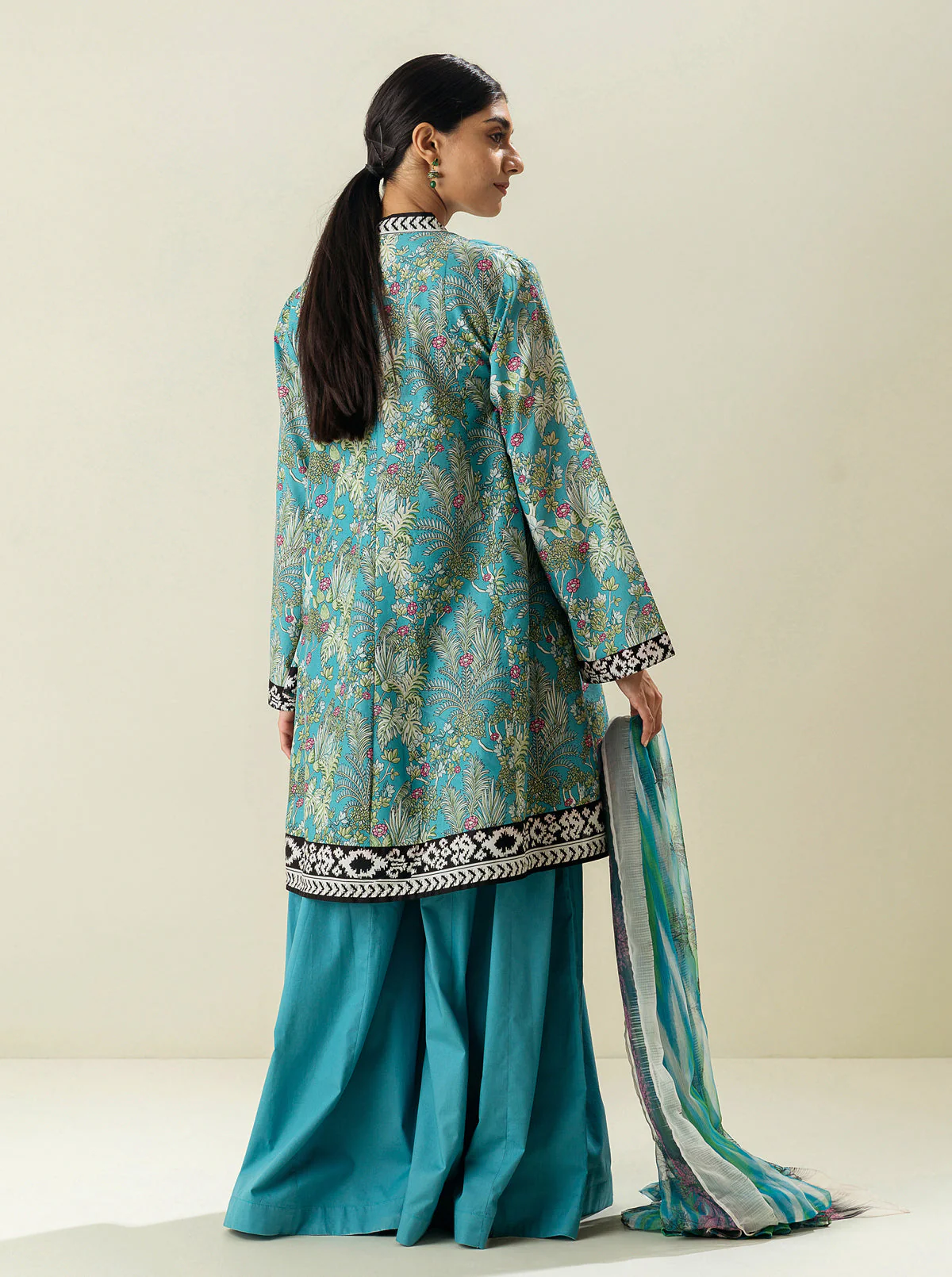 2 PIECE - PRINTED LAWN SUIT - MOONLIGHT VIEWS - Image 3