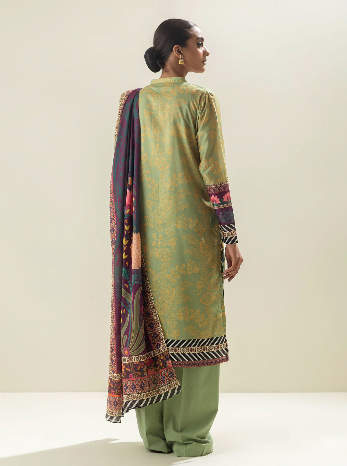 3 PIECE - PRINTED LAWN SUIT - ROYAL MERGER - Image 4