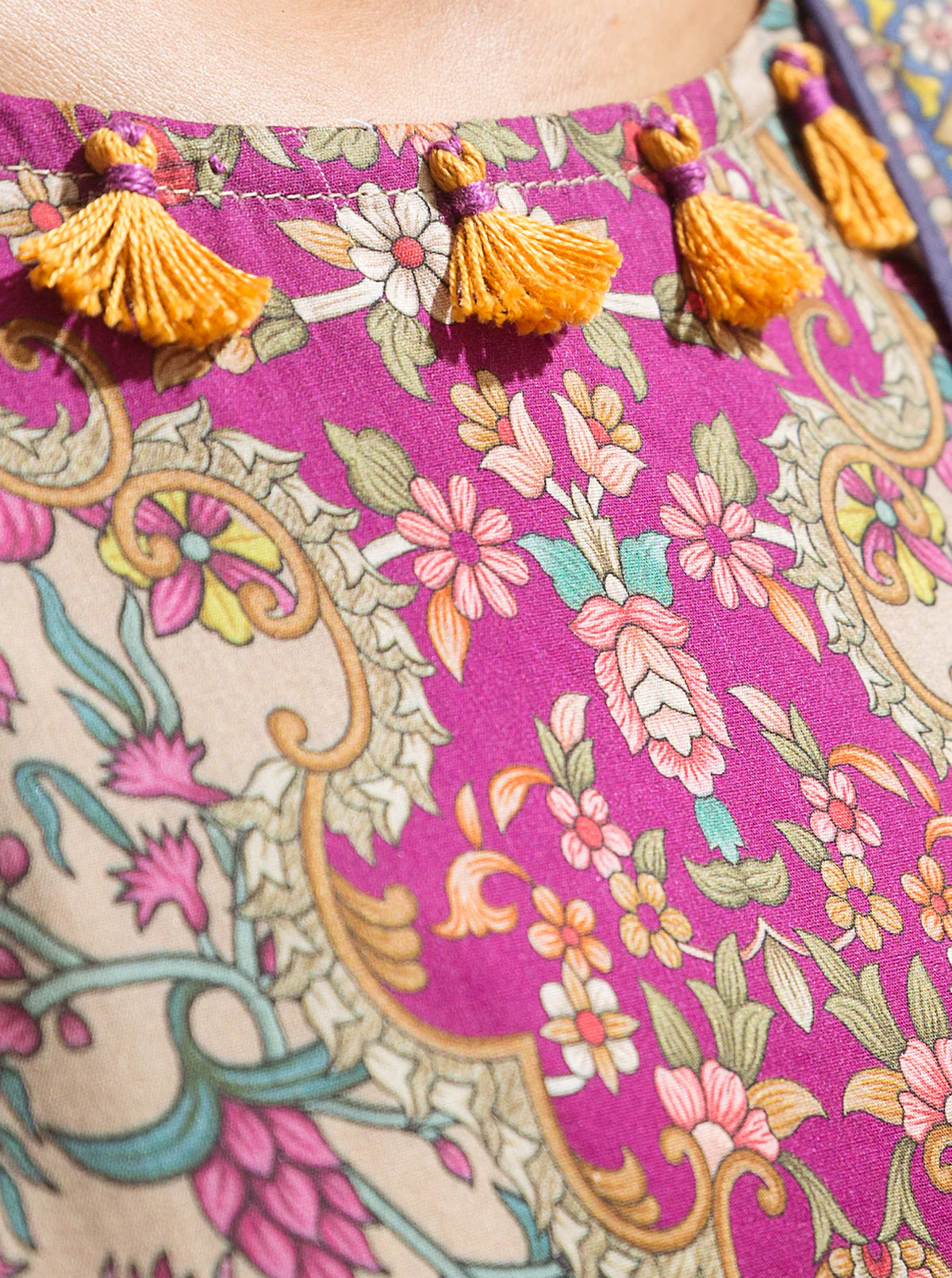 3 PIECE - PRINTED LAWN SUIT - ROYALTY BEIGE - Image 4