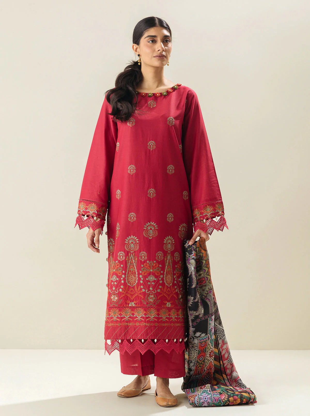 3 PIECE - EMBROIDERED LAWN SUIT - MULBERRY ERA - Image 2