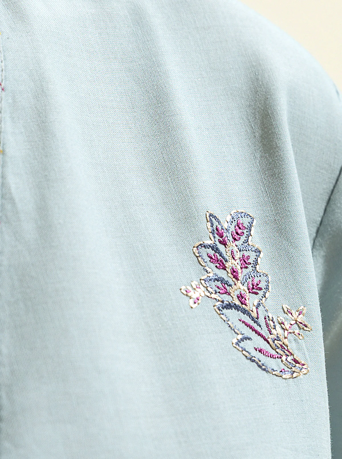 3 PIECE - EMBROIDERED LAWN SUIT - DEVOTION BLUE - Image 3