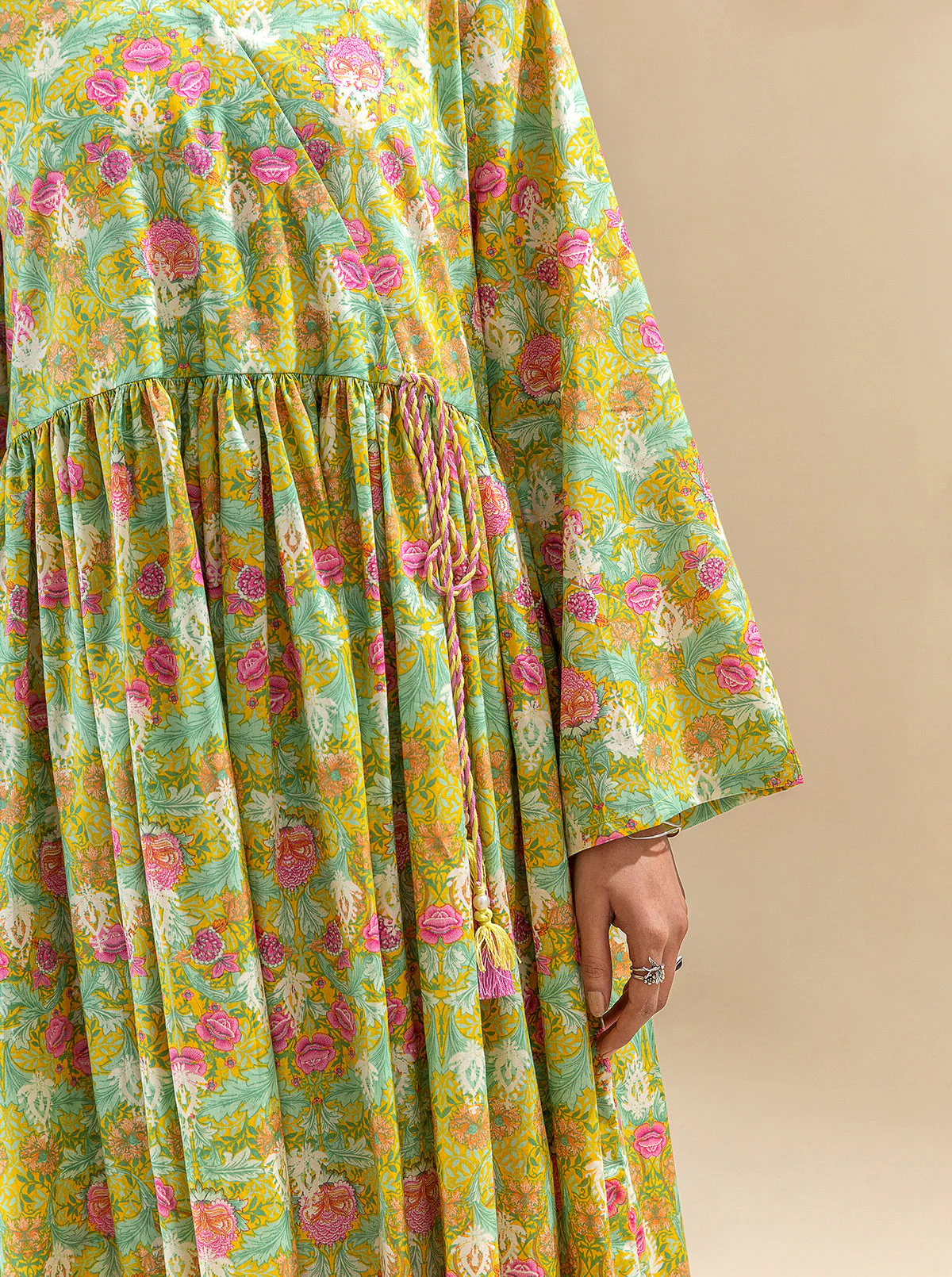 2 PIECE PRINTED LAWN SUIT-EVA GREEN (UNSTITCHED) - Image 2