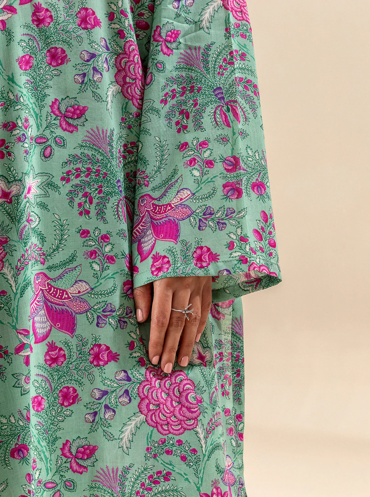 2 PIECE PRINTED LAWN SUIT-JADE SHEEN (UNSTITCHED) - Image 2