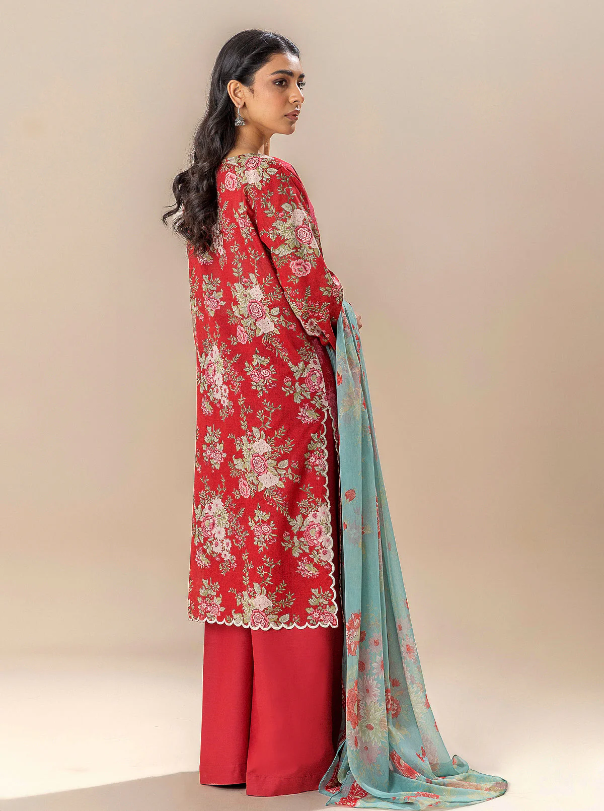 3 PIECE EMBROIDERED LAWN SUIT-ROMANCE SEASON (UNSTITCHED) - Image 5