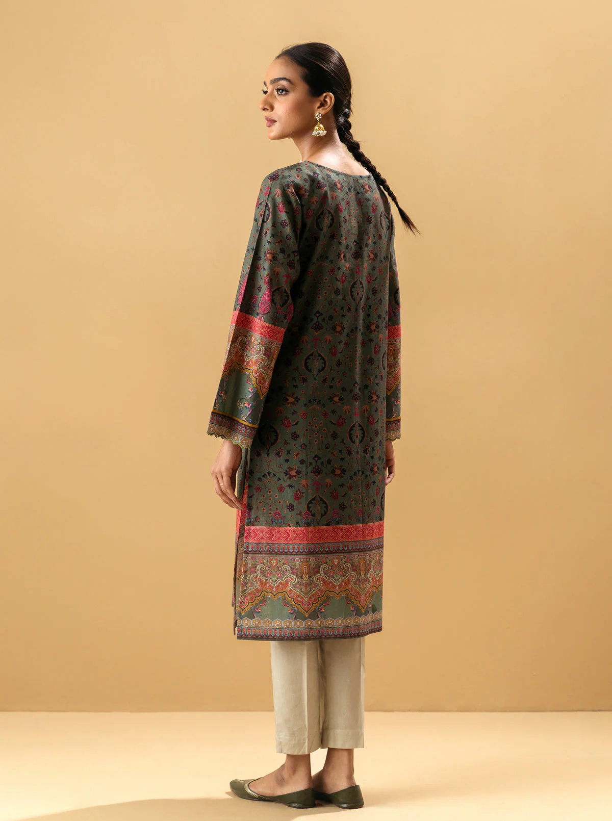 1 PIECE - PRINTED KHADDAR SHIRT - ROYAL INDIA - Image 4