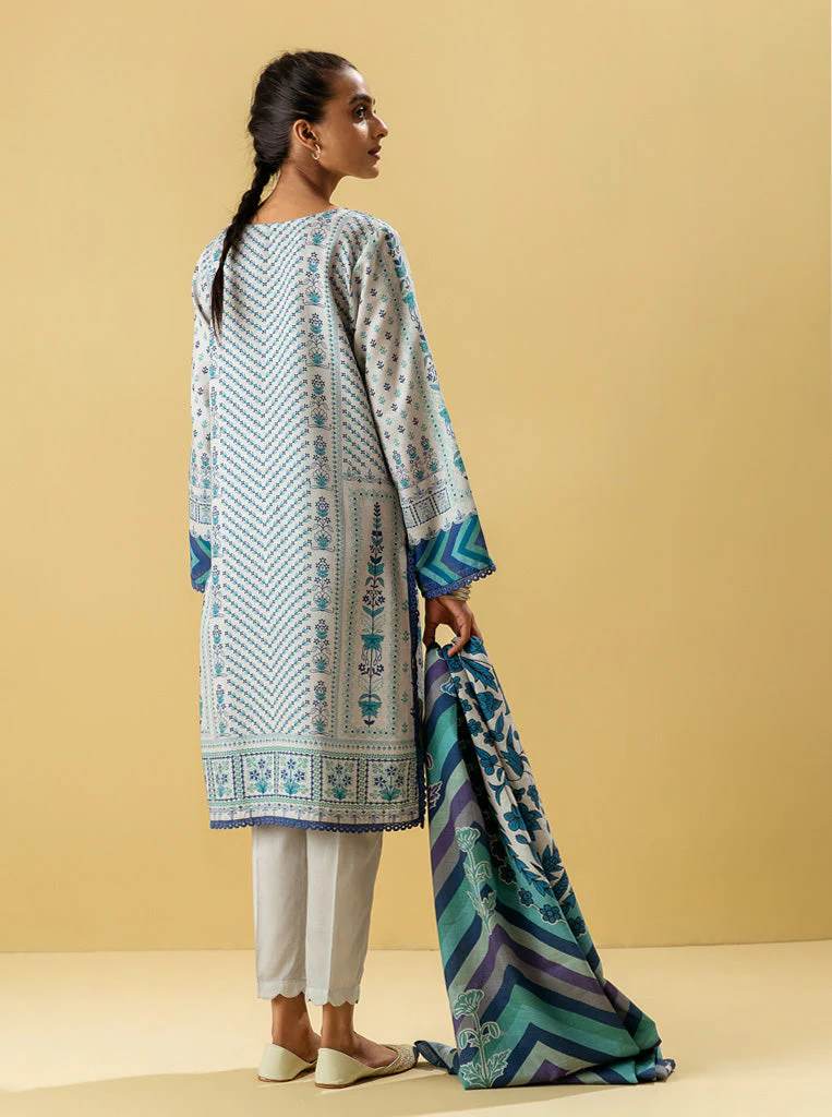2 PIECE - PRINTED KHADDAR SUIT - ZENEL - Image 3