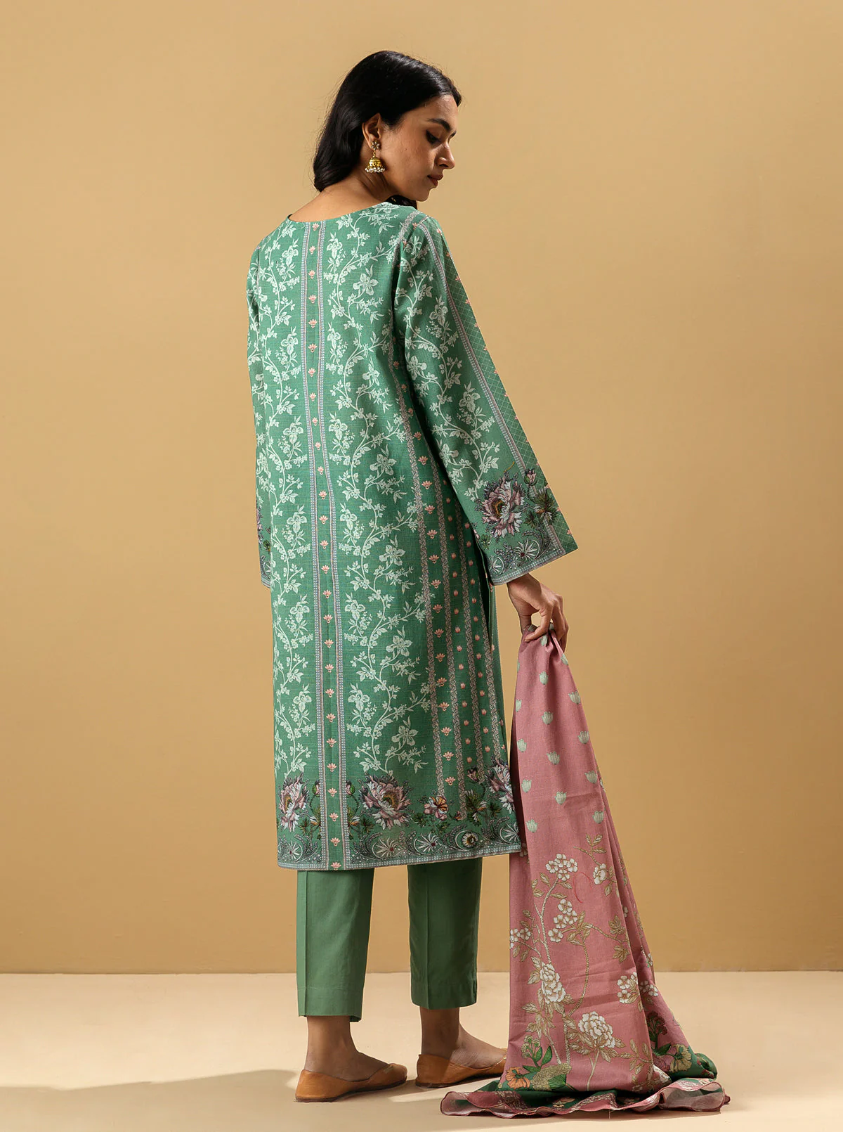 3 PIECE - PRINTED KHADDAR SUIT - SERENE PROMISE - Image 6