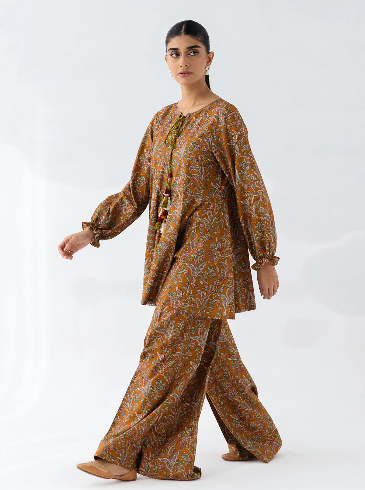 2 PIECE - PRINTED CAMBRIC SUIT - WHIMSICAL SUNRISE - Image 3