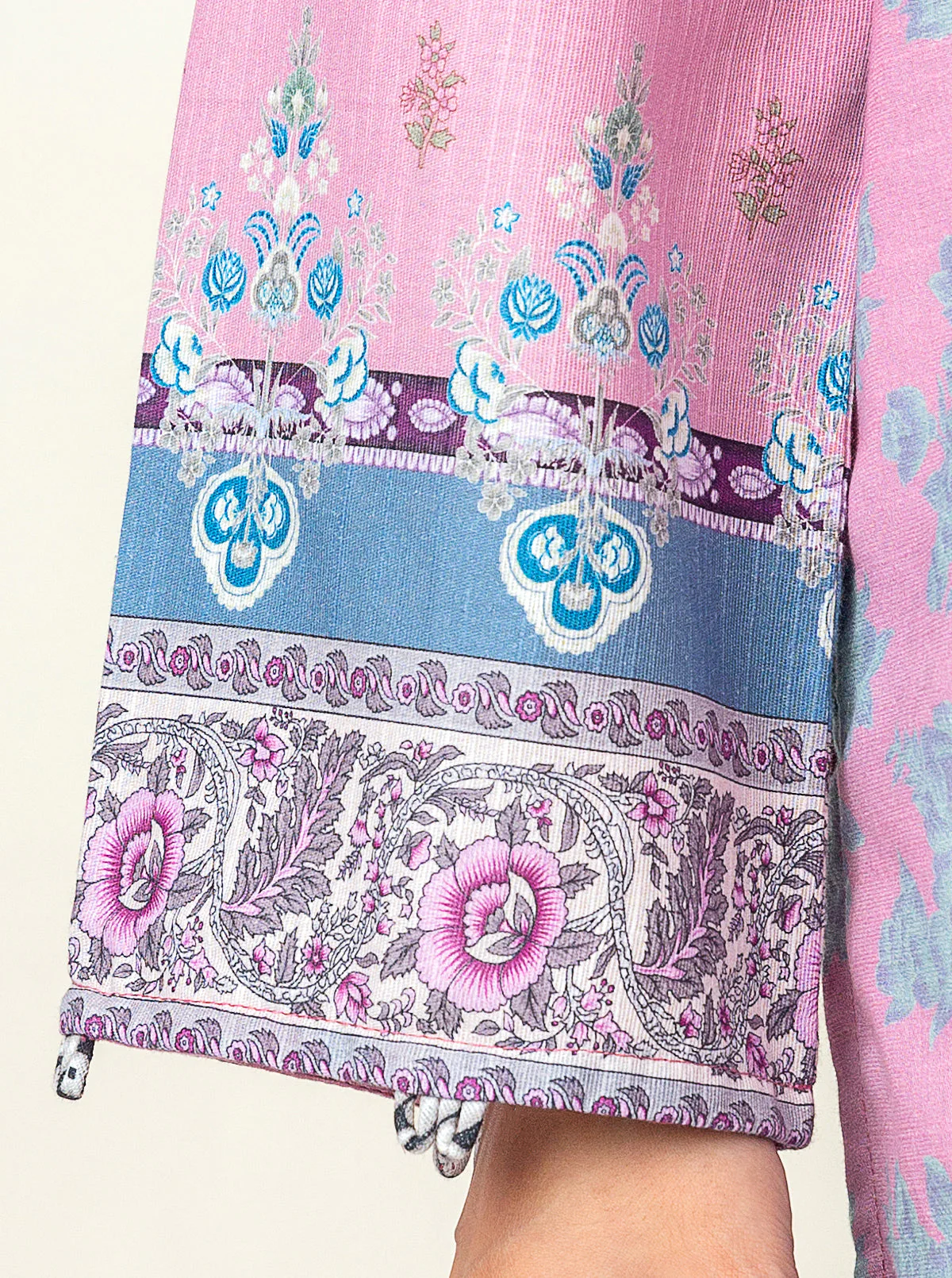 3 PIECE - PRINTED KHADDAR SUIT - ETHEREAL FLORAL - Image 5