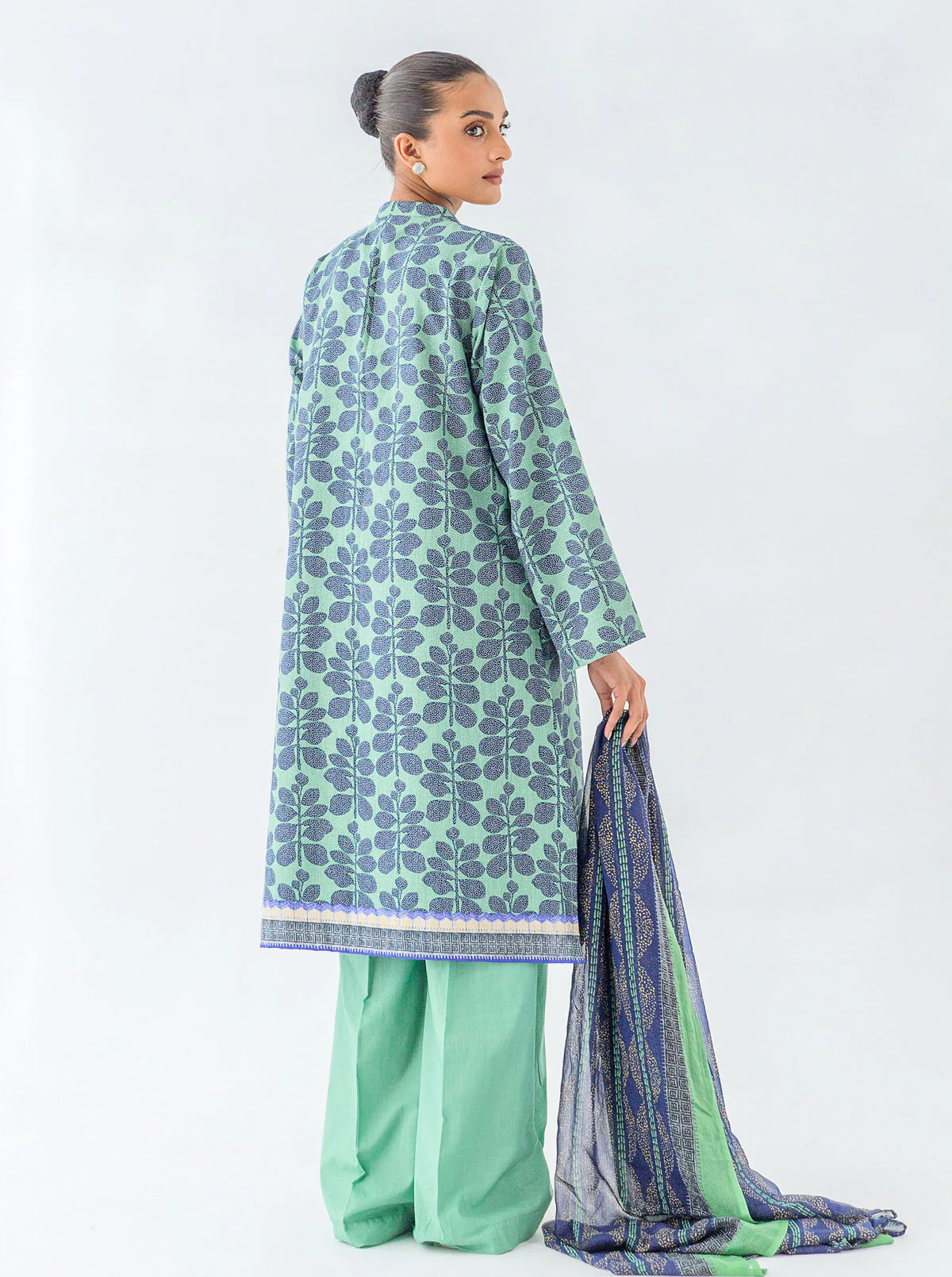 3 PIECE - PRINTED KHADDAR SUIT - BREEZY PARADISE - Image 3