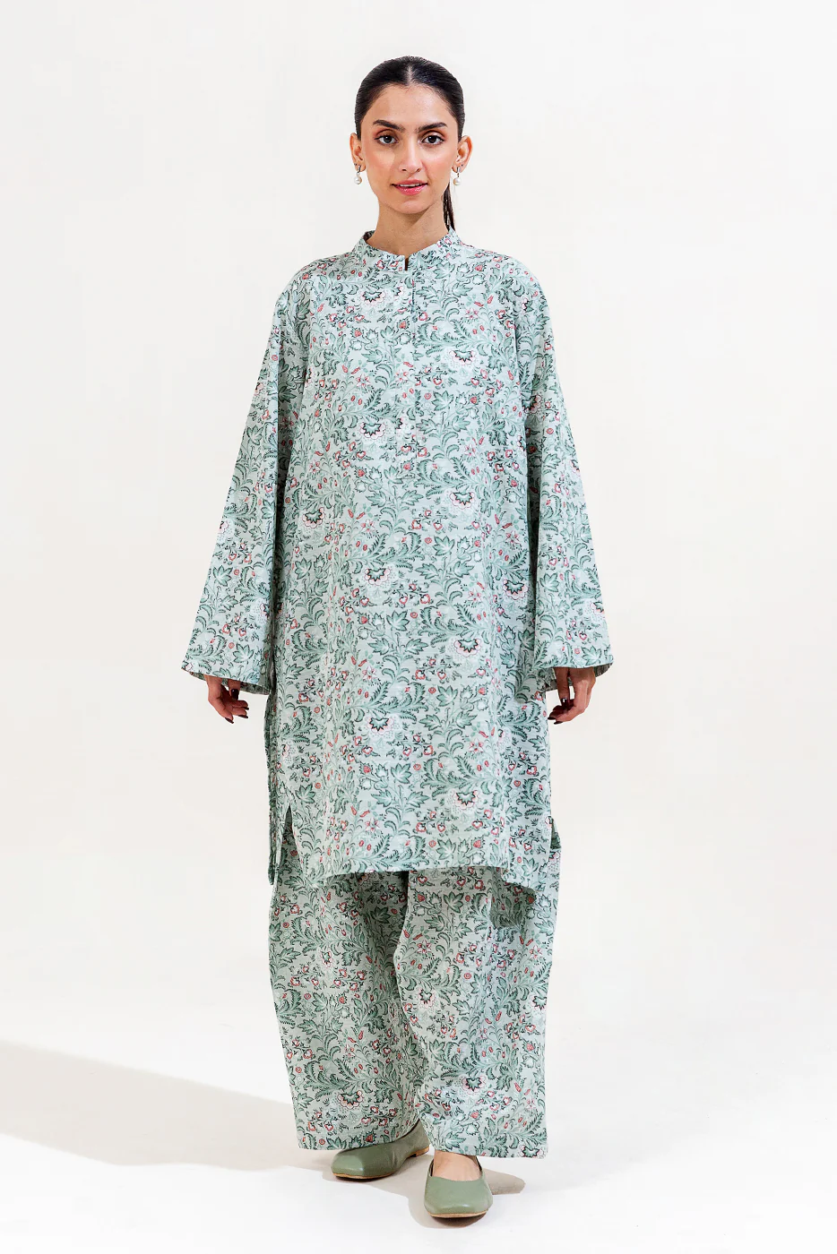 2 PIECE PRINTED KHADDAR SUIT-JACOBEAN PEARL (UNSTITCHED) - Image 2