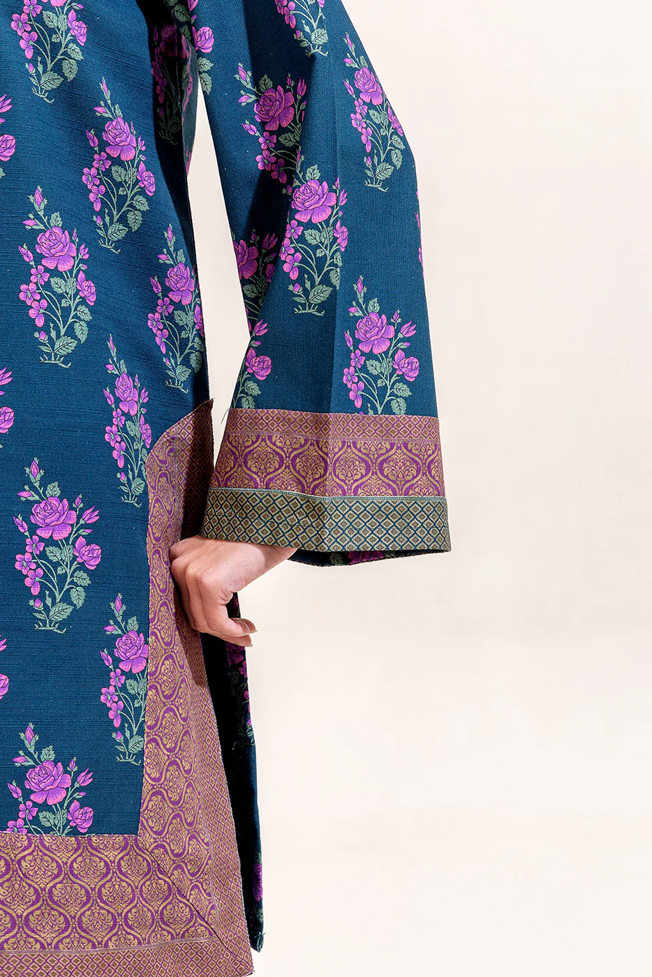 3 PIECE PRINTED KHADDAR SUIT-MIDMIGHT GLINT (UNSTITCHED) - Image 6