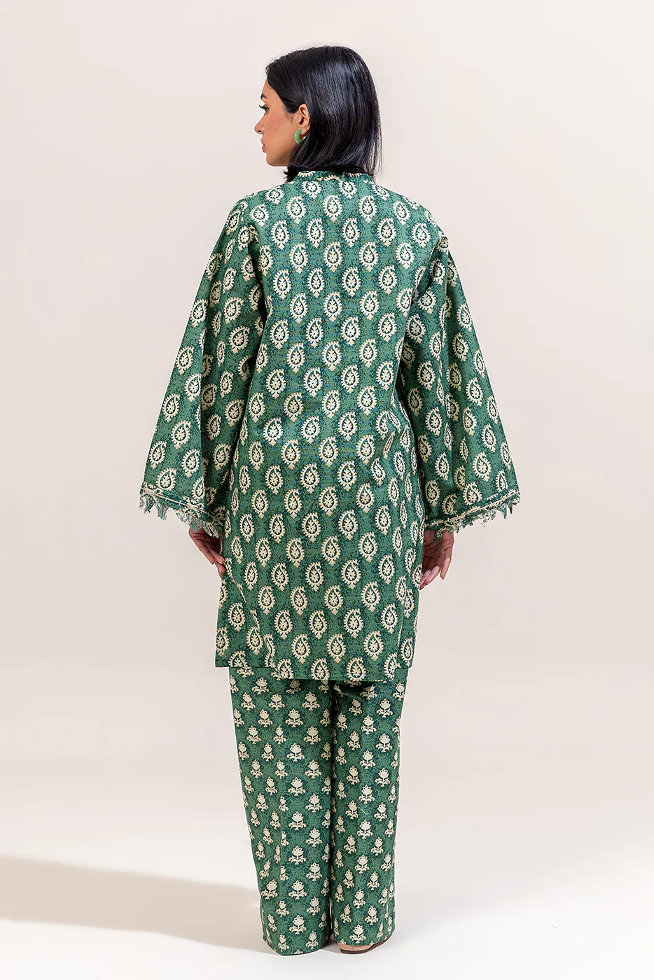 2 PIECE PRINTED KHADDAR SUIT-ETHNIC GREEN (UNSTITCHED) - Image 3