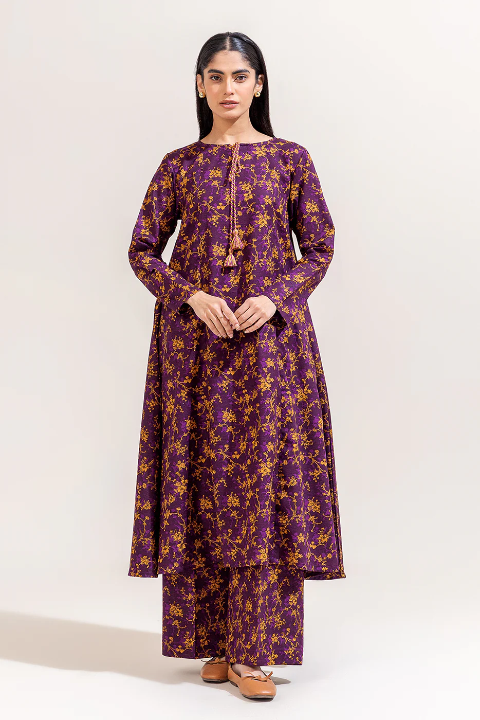 2 PIECE PRINTED KHADDAR SUIT-VINTAGE GLOW (UNSTITCHED) - Image 2