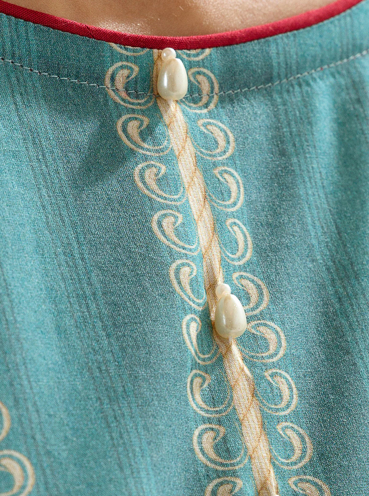 1 PIECE - PRINTED LAWN SHIRT - CELESTIAL BLUE - Image 3