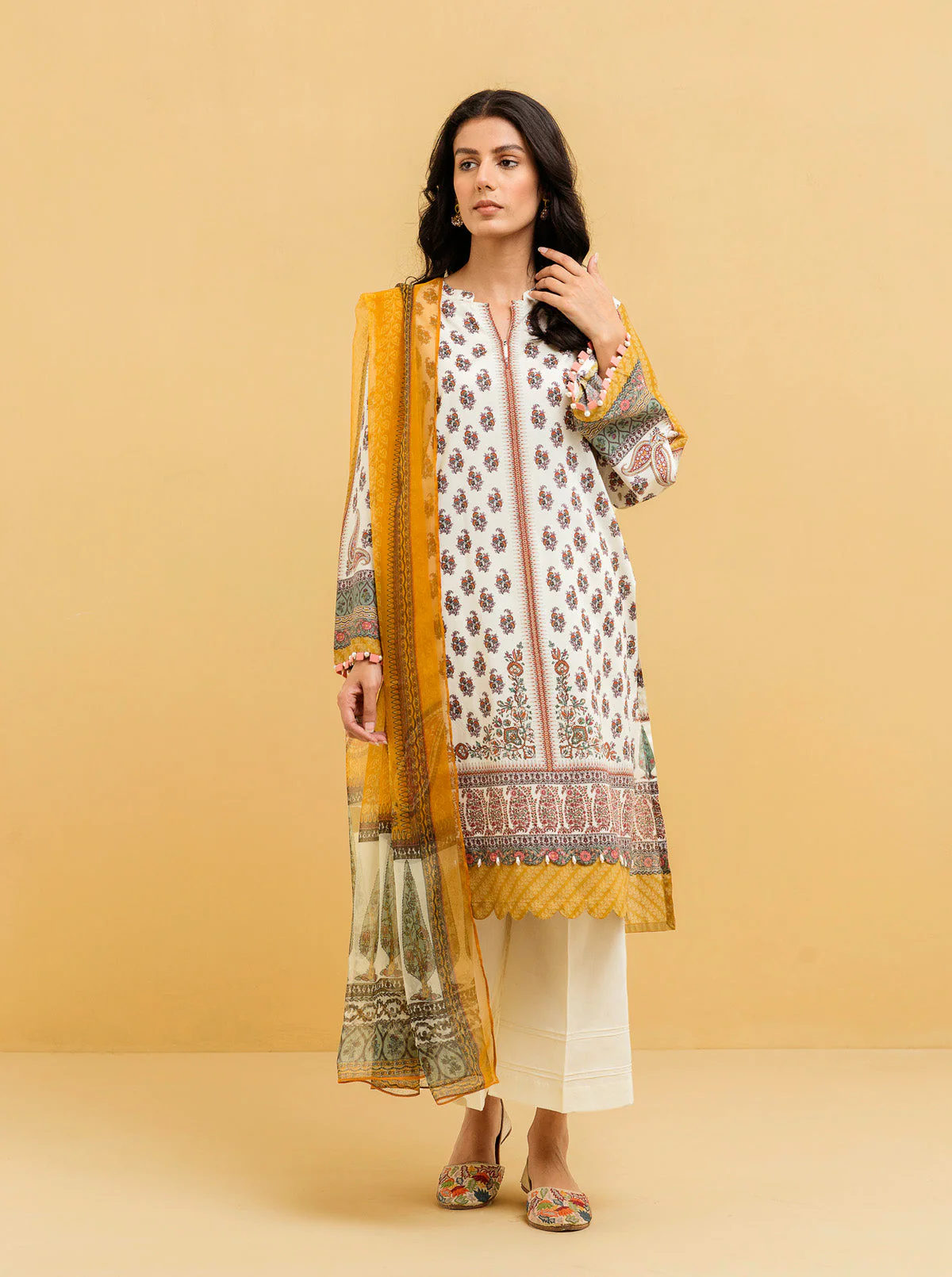 2 PIECE - PRINTED LAWN SUIT - CLASSICAL CRAFT - Image 5